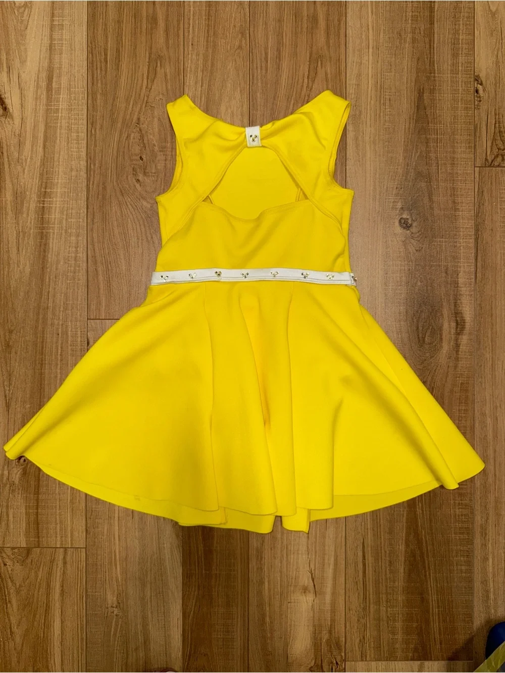 Weissman Yellow Dance Costume with Rhinestone Accent